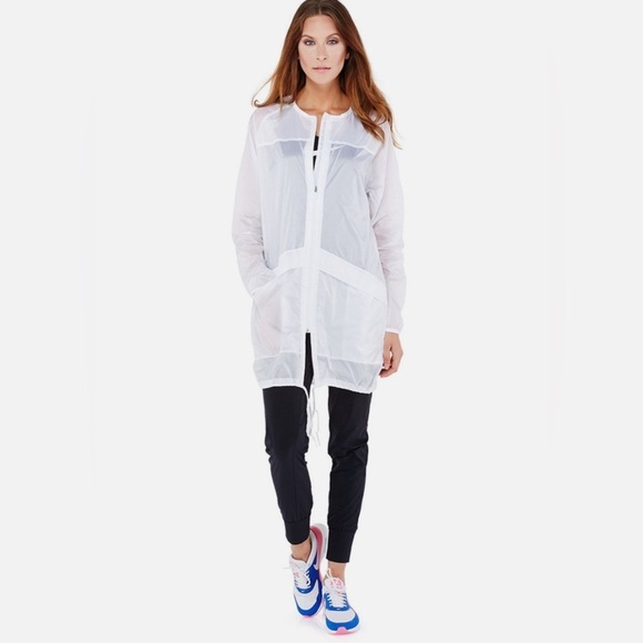 Nike White Lightweight Packable Longline Zip Jacket 648575 Womens S - Picture 2 of 6